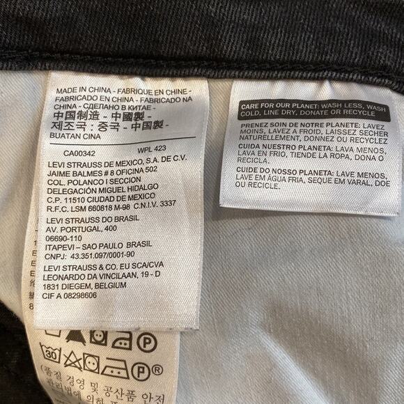 LEVI'S Black 414 Classic Straight Leg Jeans Size 22W - Picture 6 of 10